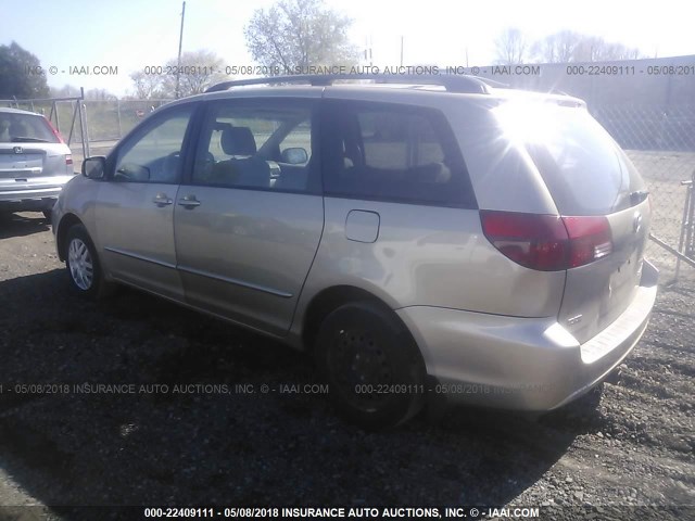 5TDZA23C44S171665 - 2004 TOYOTA SIENNA CE/LE TAN photo 3