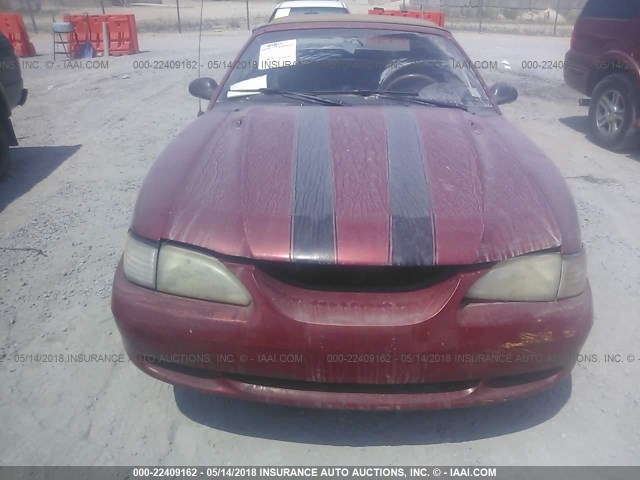 1FALP45TXSF283550 - 1995 FORD MUSTANG GT/GTS RED photo 6