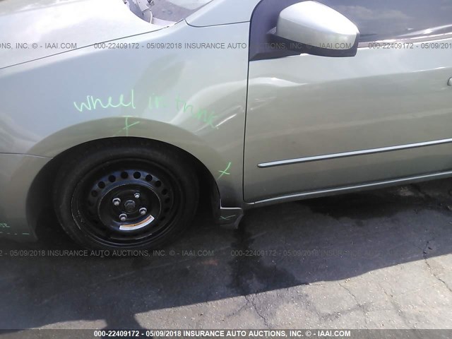 3N1AB61E27L713221 - 2007 NISSAN SENTRA 2.0/2.0S/2.0SL GREEN photo 6