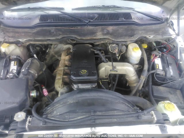 3D7KS28C05G860230 - 2005 DODGE RAM 2500 ST/SLT 银色 照片 10