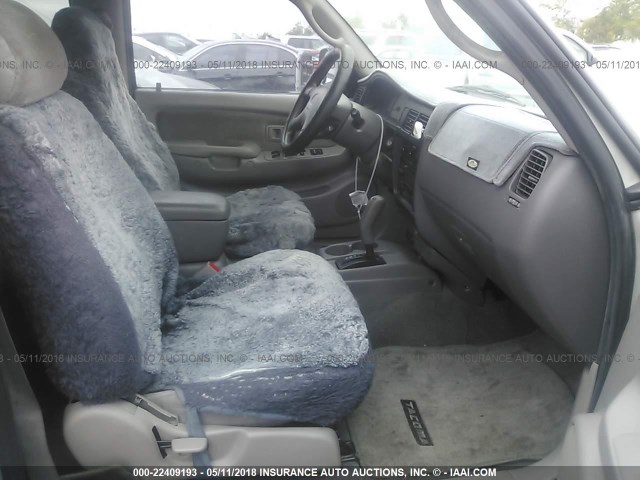 5TEGN92N42Z041084 - 2002 TOYOTA TACOMA DOUBLE CAB PRERUNNER SILVER photo 5