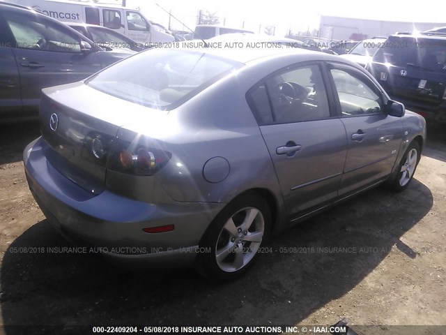 JM1BK324261415487 - 2006 MAZDA 3 S GRAY photo 4