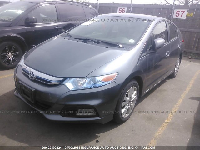 JHMZE2H76DS006156 - 2013 HONDA INSIGHT EX GRAY photo 2