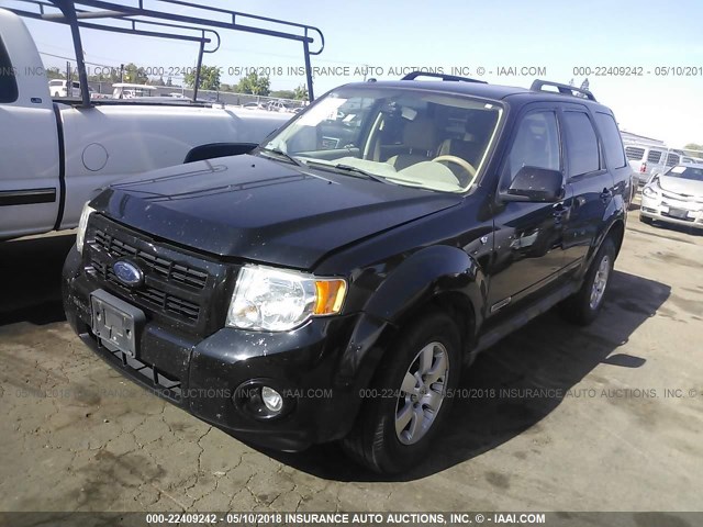 1FMCU94108KB45723 - 2008 FORD ESCAPE LIMITED BLACK photo 2