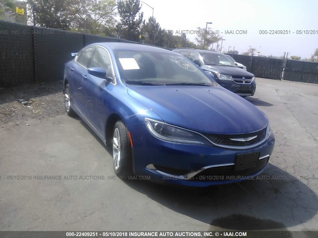 1C3CCCAB2FN742423 - 2015 CHRYSLER 200 BLUE photo 1