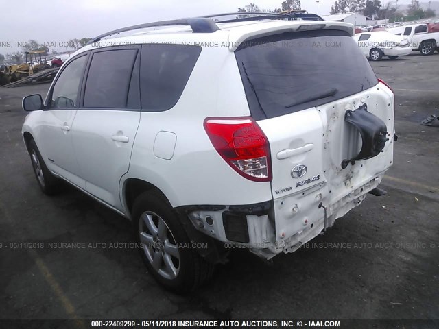 JTMZD31V775068459 - 2007 TOYOTA RAV4 LIMITED WHITE photo 3