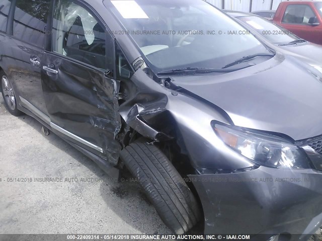 5TDXK3DC0DS303992 - 2013 TOYOTA SIENNA SPORT GRAY photo 6