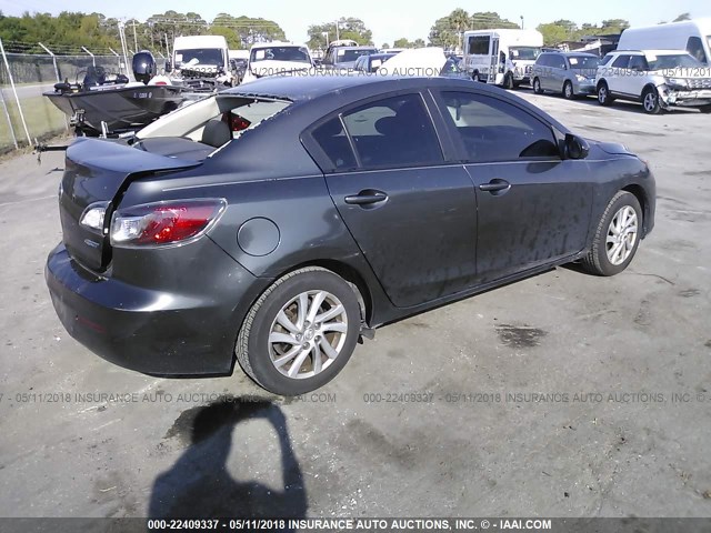 JM1BL1V71C1689198 - 2012 MAZDA 3 I GRAY photo 4