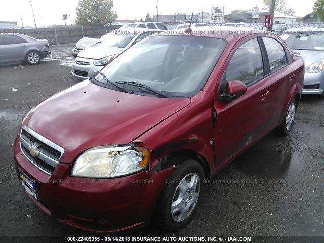 KL1TD56E39B617239 - 2009 CHEVROLET AVEO LS/LT 红色 照片 2
