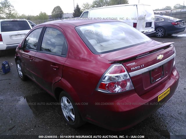 KL1TD56E39B617239 - 2009 CHEVROLET AVEO LS/LT 红色 照片 3