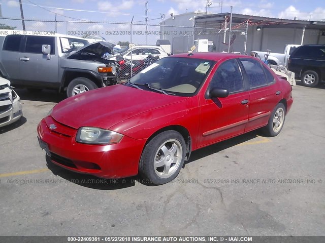 1G1JF52F137208457 - 2003 CHEVROLET CAVALIER LS RED photo 2