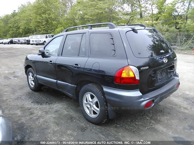 KM8SB12B84U769895 - 2004 HYUNDAI SANTA FE GL BLACK photo 3