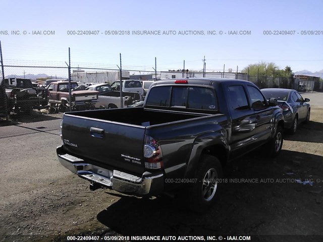 3TMJU4GN3AM100609 - 2010 TOYOTA TACOMA DOUBLE CAB PRERUNNER GRAY photo 4