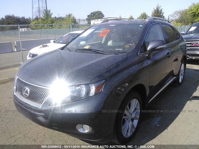 JTJBC1BA9A2007821 - 2010 LEXUS RX 450 GRAY photo 2