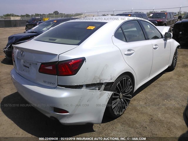 JTHBK262162018526 - 2006 LEXUS IS 250 WHITE photo 4