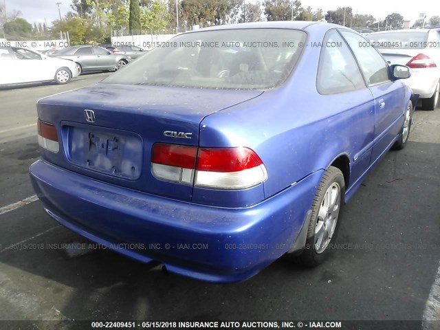 1HGEM1155XL087298 - 1999 HONDA CIVIC SI/SIR BLUE photo 4