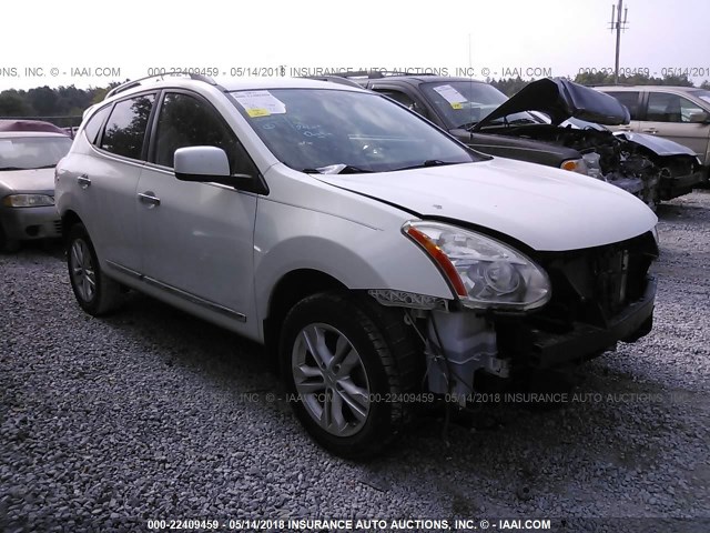 JN8AS5MT4DW530706 - 2013 NISSAN ROGUE S/SV WHITE photo 1