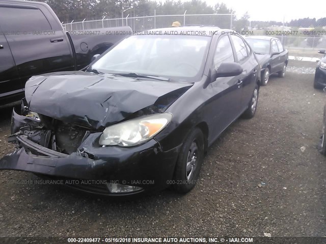 KMHDU46D18U321858 - 2008 HYUNDAI ELANTRA GLS/SE/LIMITED BLACK photo 2