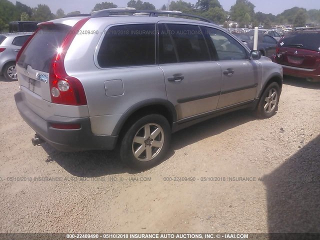 YV4CZ592X61271698 - 2006 VOLVO XC90 SILVER photo 4