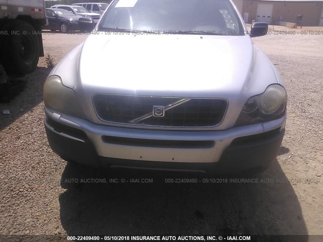 YV4CZ592X61271698 - 2006 VOLVO XC90 SILVER photo 6