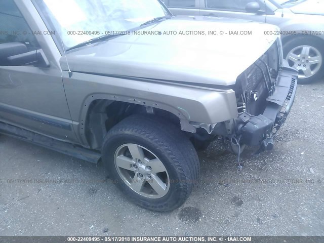 1J8HH48N96C189346 - 2006 JEEP COMMANDER TAN photo 6
