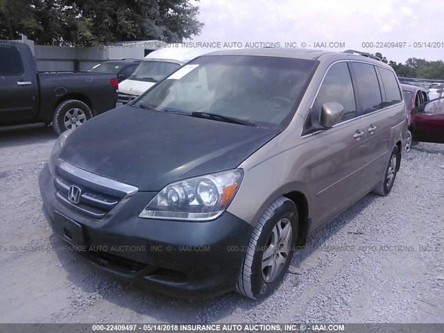 5FNRL38686B456217 - 2006 HONDA ODYSSEY EXL თაფლისფერი ფოტო 2