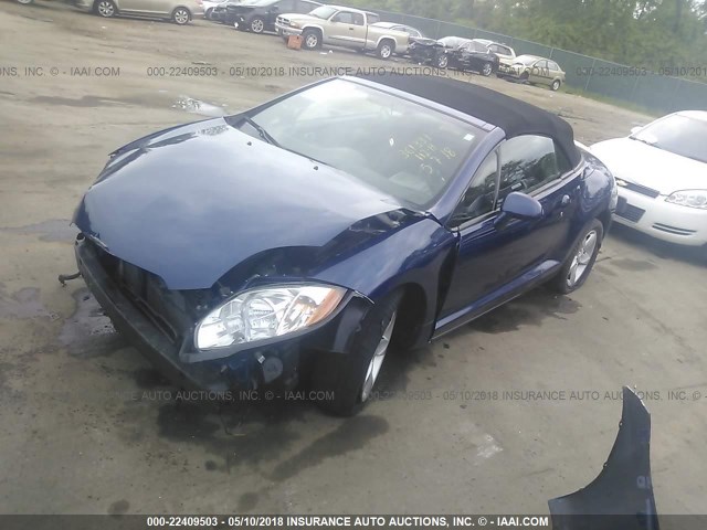 4A3AL25F89E029487 - 2009 MITSUBISHI ECLIPSE SPYDER GS BLUE photo 2