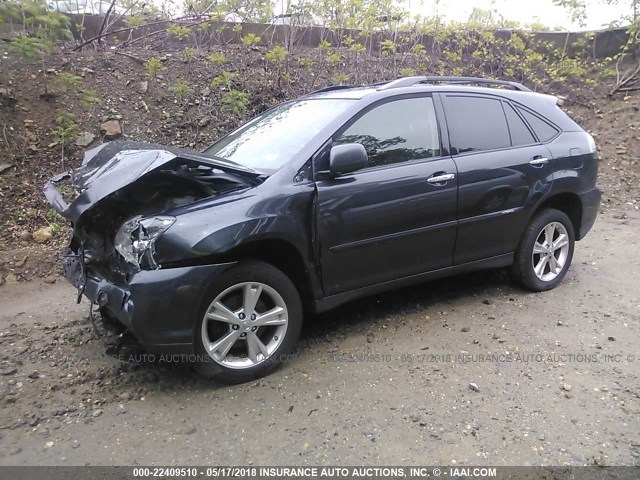 JTJHW31U182858580 - 2008 LEXUS RX 400H BLACK photo 2