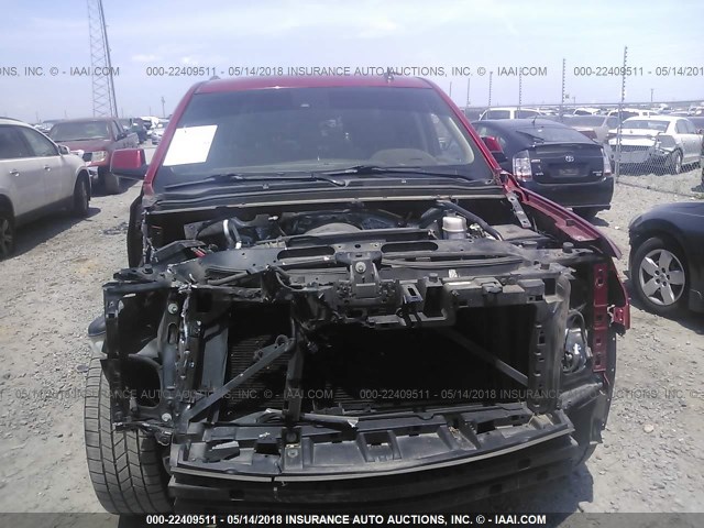 1GNSCJKC6FR172199 - 2015 CHEVROLET SUBURBAN C1500 LT RED photo 6