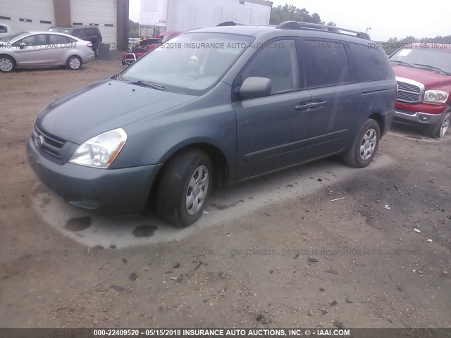 KNDMB233766079699 - 2006 KIA SEDONA EX/LX GRAY photo 2