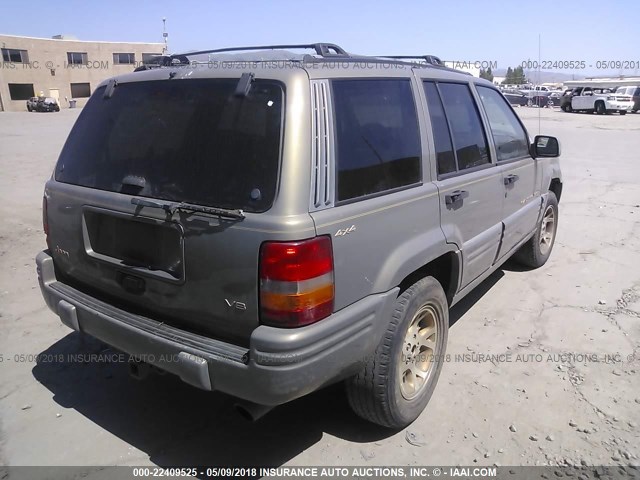 1J4GZ78Y3TC399667 - 1996 JEEP GRAND CHEROKEE LIMITED GOLD photo 4