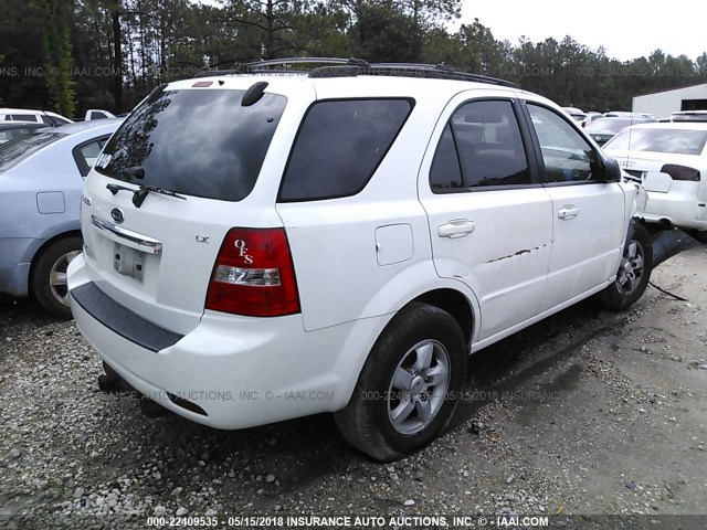 KNDJD736475745896 - 2007 KIA SORENTO EX/LX WHITE photo 4