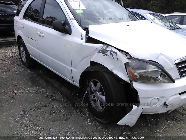 KNDJD736475745896 - 2007 KIA SORENTO EX/LX WHITE photo 6