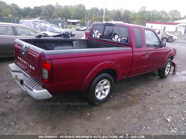 1N6DD26S72C379250 - 2002 NISSAN FRONTIER KING CAB XE MAROON photo 4