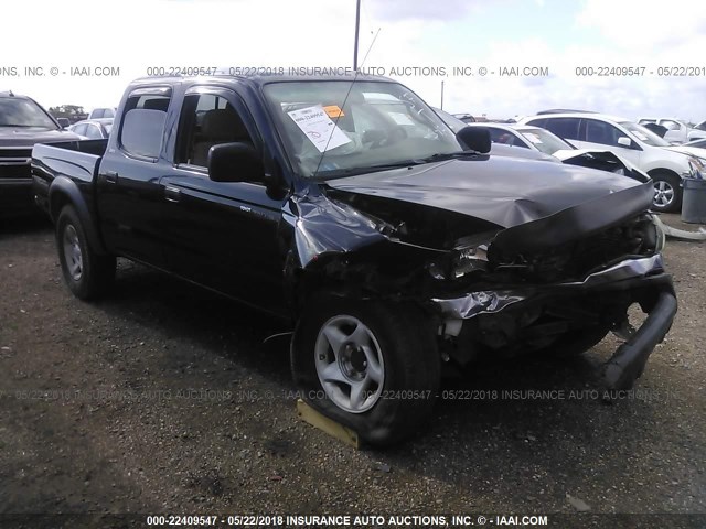 5TEHN72N94Z336578 - 2004 TOYOTA TACOMA DOUBLE CAB BLACK photo 1