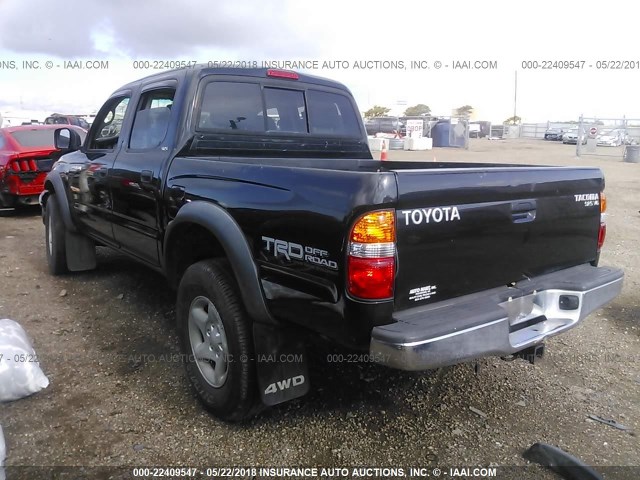 5TEHN72N94Z336578 - 2004 TOYOTA TACOMA DOUBLE CAB შავი ფოტო 3