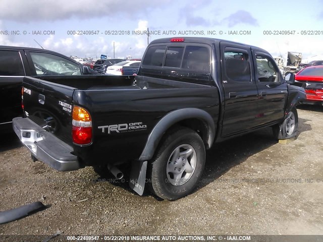 5TEHN72N94Z336578 - 2004 TOYOTA TACOMA DOUBLE CAB BLACK photo 4