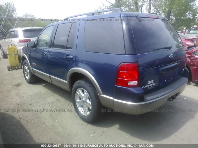 1FMZU74W54ZA00074 - 2004 FORD EXPLORER EDDIE BAUER BLUE photo 3