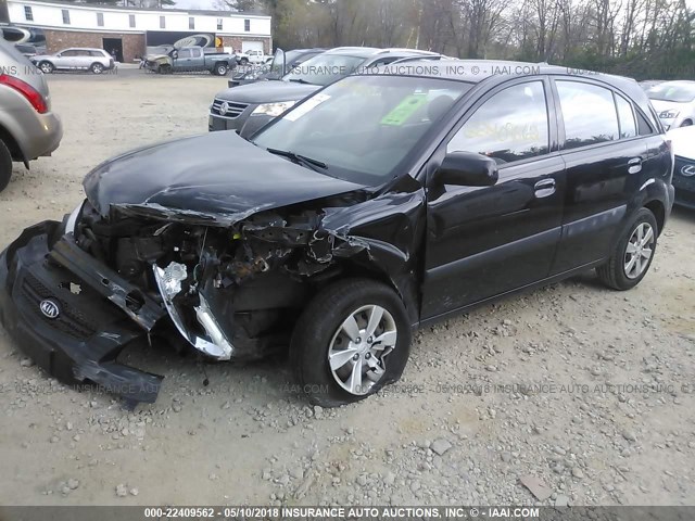 KNADE243796528600 - 2009 KIA RIO 5 SX BLACK photo 2