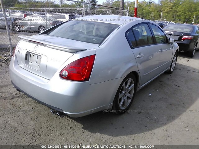 1N4BA41E47C866774 - 2007 NISSAN MAXIMA SE/SL SILVER photo 4