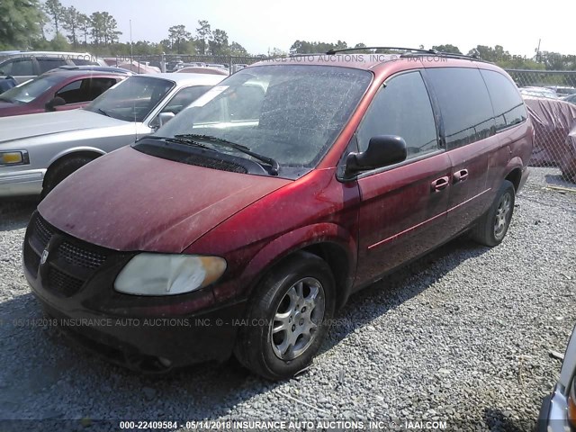 2D4GP44LX4R608158 - 2004 DODGE GRAND CARAVAN SXT RED photo 2