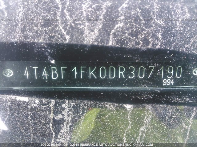 4T4BF1FK0DR307190 - 2013 TOYOTA CAMRY L/SE/LE/XLE 浅蓝色 照片 9