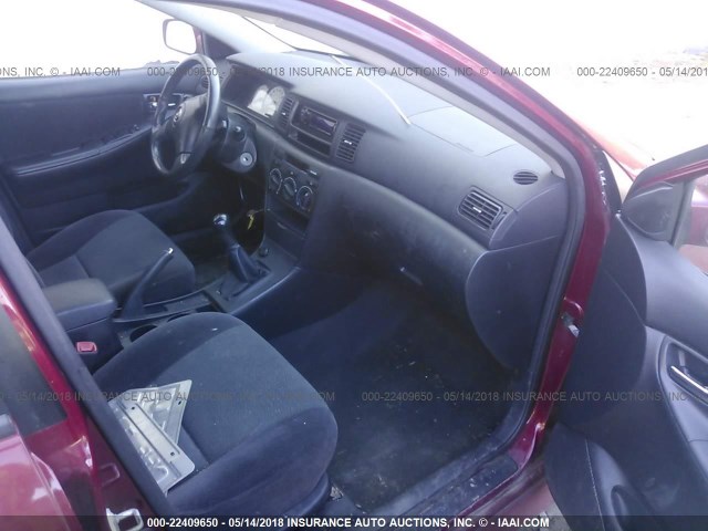 2T1BR32E14C223457 - 2004 TOYOTA COROLLA CE/LE/S MAROON photo 5