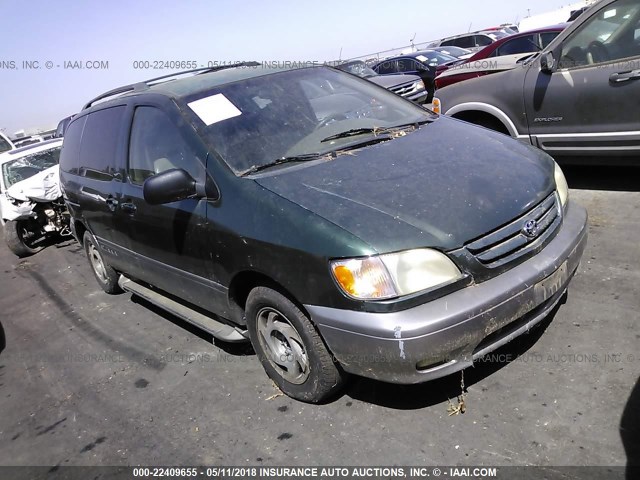 4T3ZF13CX1U335412 - 2001 TOYOTA SIENNA LE/XLE GREEN photo 1