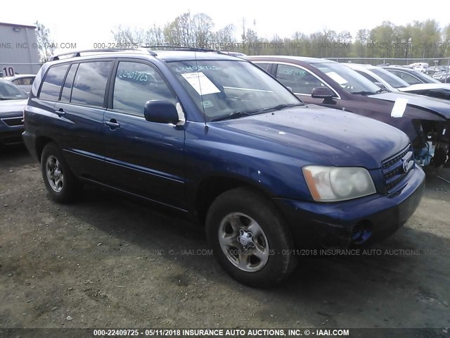 JTEGF21A220069223 - 2002 TOYOTA HIGHLANDER LIMITED BLUE photo 1