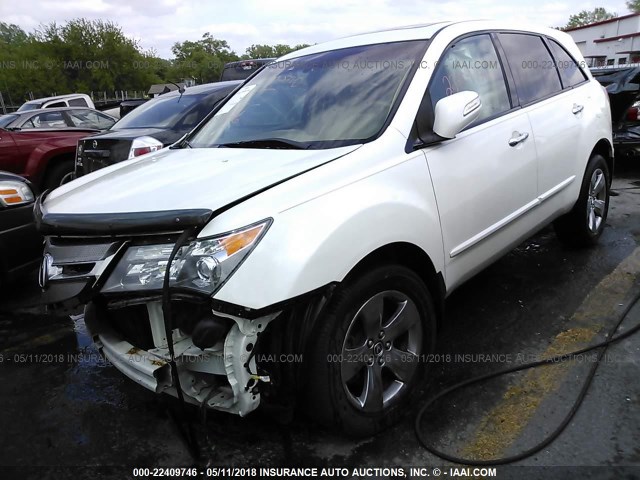 2HNYD28238H506769 - 2008 ACURA MDX WHITE photo 2