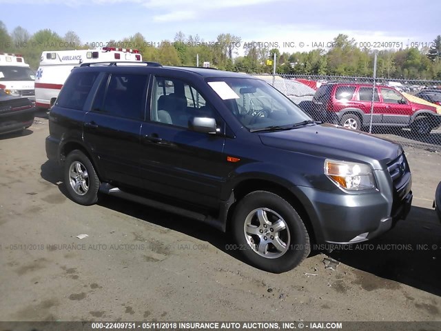 2HKYF18406H536912 - 2006 HONDA PILOT EX GRAY photo 1