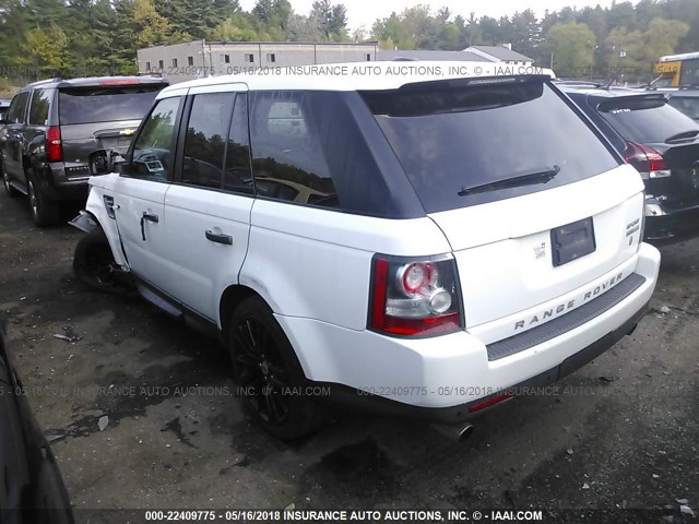 SALSK2D45BA295503 - 2011 LAND ROVER RANGE ROVER SPORT LUX WHITE photo 3