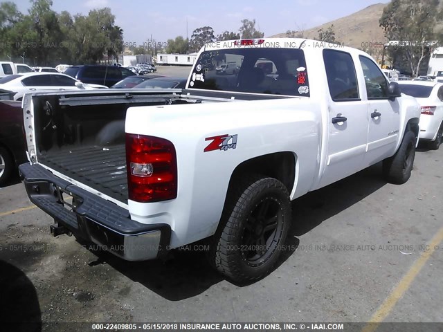 3GCEK13377G540463 - 2007 CHEVROLET SILVERADO K1500 CREW CAB WHITE photo 4