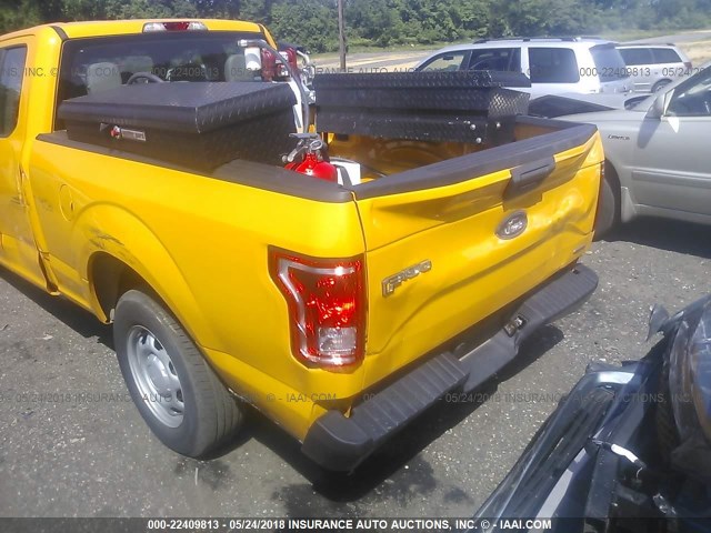 1FTEX1CF8FKE11781 - 2015 FORD F150 SUPER CAB YELLOW photo 6